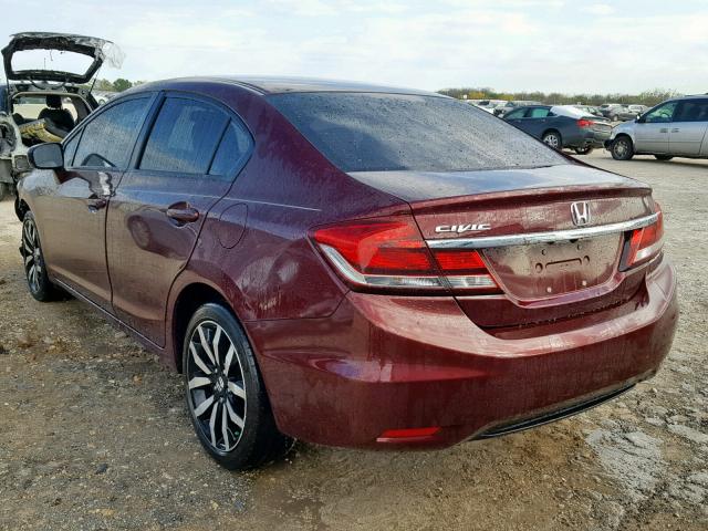 2HGFB2F94FH546084 - 2015 HONDA CIVIC EXL MAROON photo 3