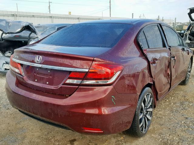 2HGFB2F94FH546084 - 2015 HONDA CIVIC EXL MAROON photo 4