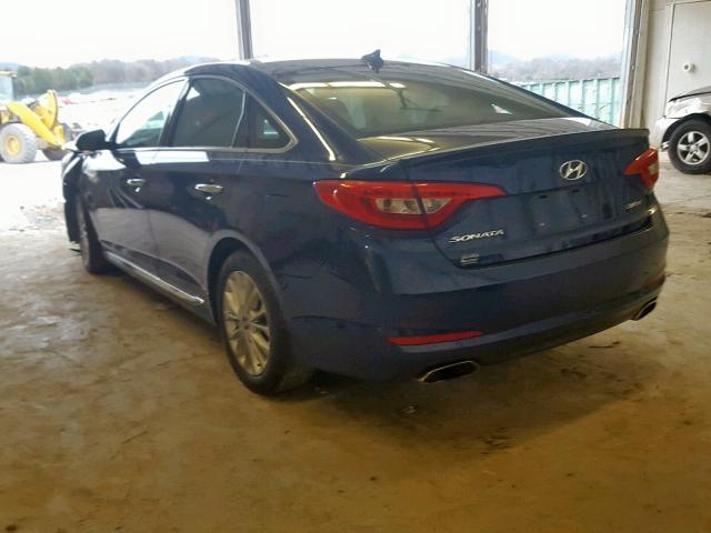 5NPE34AF8FH242666 - 2015 HYUNDAI SONATA SPO BLUE photo 3