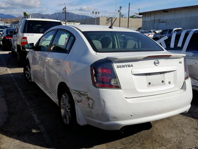 3N1AB6AP6BL725558 - 2011 NISSAN SENTRA 2.0 WHITE photo 3