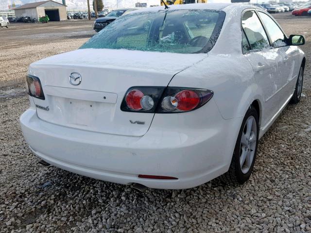 1YVHP80D875M19351 - 2007 MAZDA 6 S WHITE photo 4