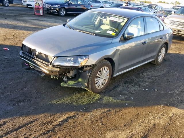 1VWAP7A32EC025230 - 2014 VOLKSWAGEN PASSAT S GRAY photo 2