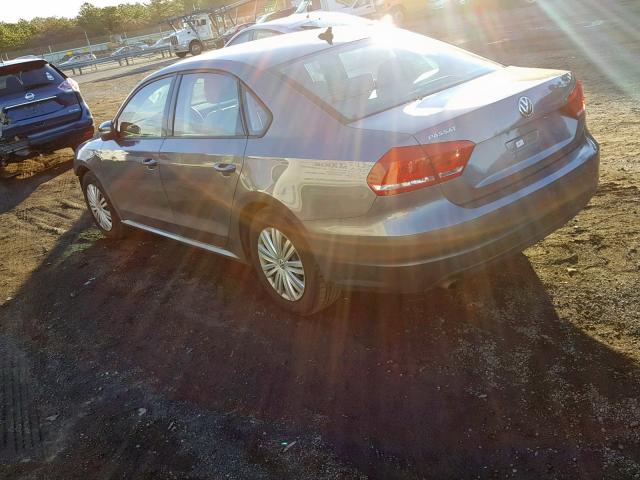 1VWAP7A32EC025230 - 2014 VOLKSWAGEN PASSAT S GRAY photo 3