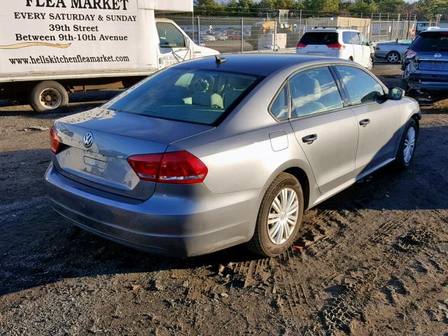 1VWAP7A32EC025230 - 2014 VOLKSWAGEN PASSAT S GRAY photo 4