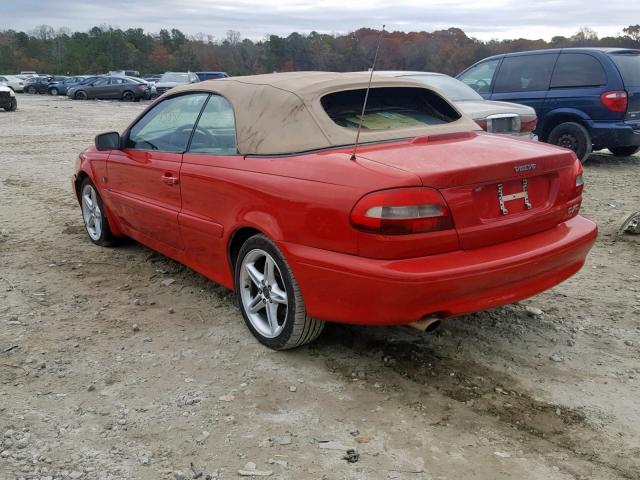 YV1NC53D22J031685 - 2002 VOLVO C70 RED photo 3