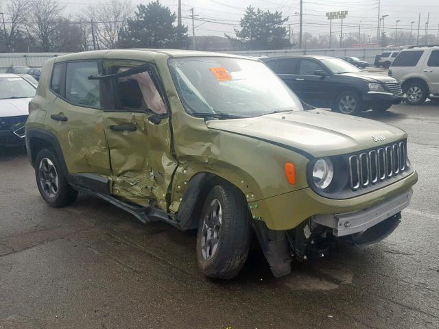 ZACCJAAT0FPB55974 - 2015 JEEP RENEGADE S GREEN photo 1