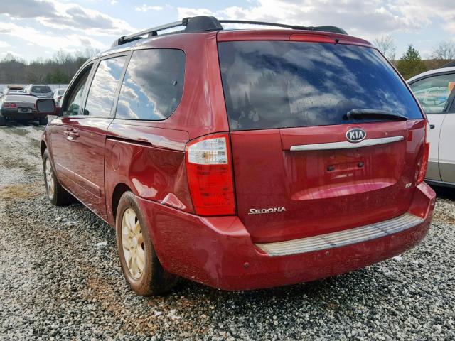 KNDMB233166053048 - 2006 KIA SEDONA EX RED photo 3