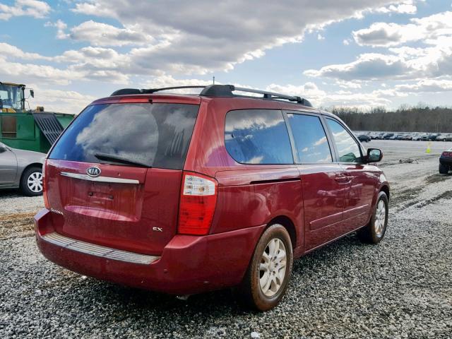 KNDMB233166053048 - 2006 KIA SEDONA EX RED photo 4