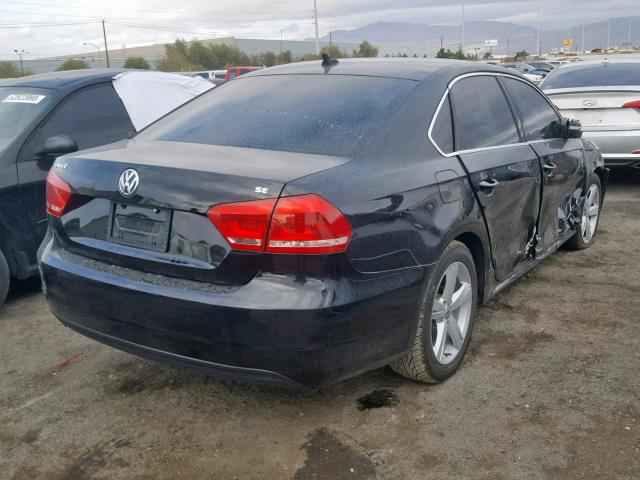 1VWBP7A38DC078551 - 2013 VOLKSWAGEN PASSAT SE BLACK photo 4