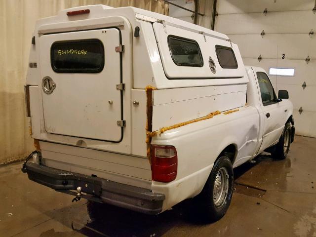 1FTYR10E11PA44561 - 2001 FORD RANGER WHITE photo 4