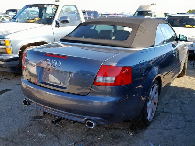 WUARL48H45K901225 - 2005 AUDI S4 QUATTRO GRAY photo 4