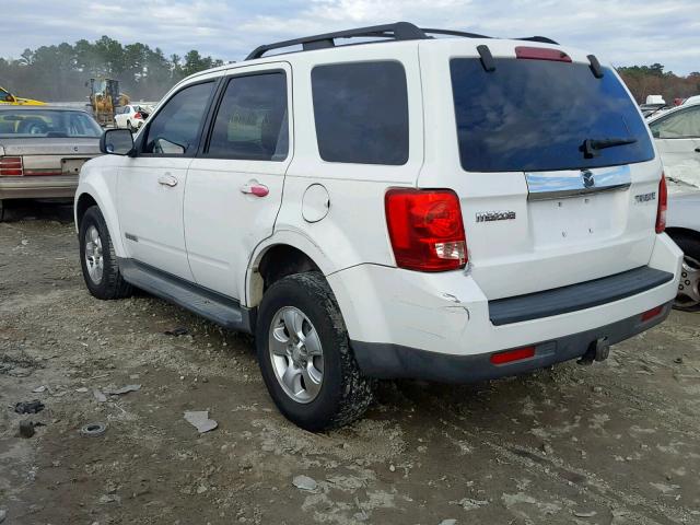 4F2CZ06178KM28201 - 2008 MAZDA TRIBUTE S WHITE photo 3