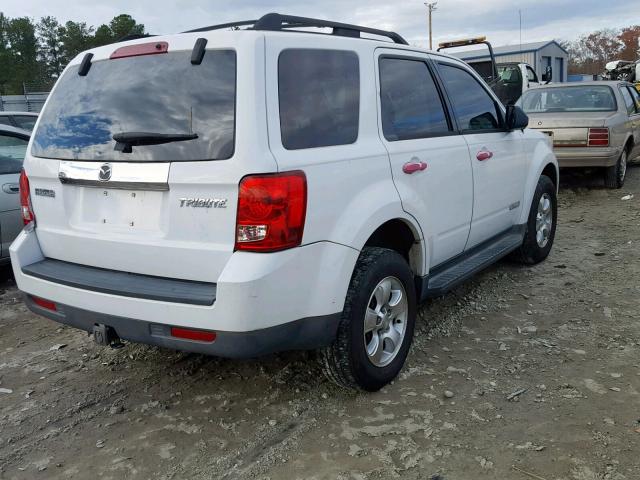 4F2CZ06178KM28201 - 2008 MAZDA TRIBUTE S WHITE photo 4