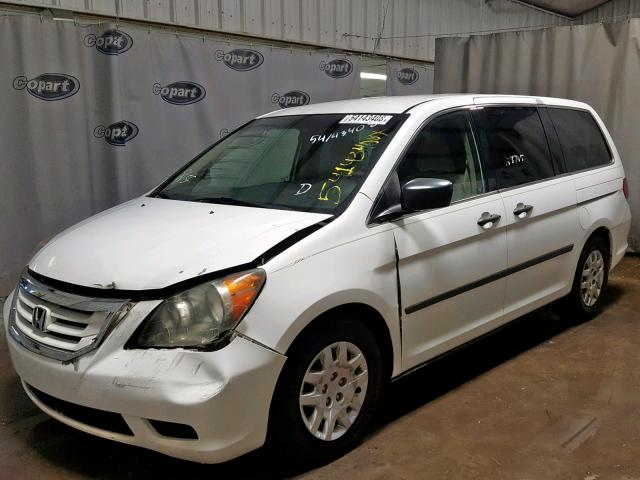 5FNRL38238B004997 - 2008 HONDA ODYSSEY LX WHITE photo 2