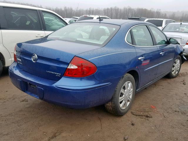 2G4WC582561199902 - 2006 BUICK LACROSSE C BLUE photo 4