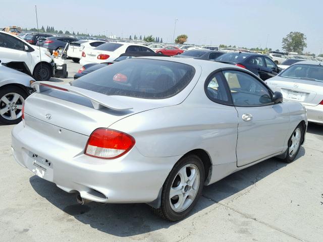 KMHJG25F11U218818 - 2001 HYUNDAI TIBURON SILVER photo 4