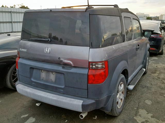 5J6YH28635L032862 - 2005 HONDA ELEMENT EX GRAY photo 4