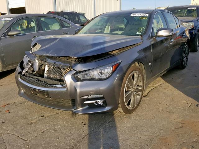 JN1BV7AR8EM706541 - 2014 INFINITI Q50 BASE GRAY photo 2