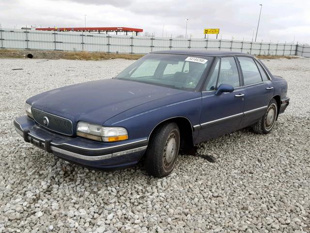 1G4HP52L3SH421911 - 1995 BUICK LESABRE CU BLUE photo 2