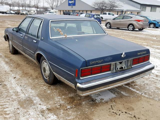 1G1BN51E3KR148488 - 1989 CHEVROLET CAPRICE CL BLUE photo 3