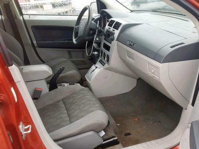 1B3HB28BX7D177769 - 2007 DODGE CALIBER ORANGE photo 5