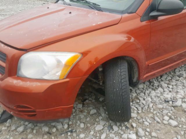 1B3HB28BX7D177769 - 2007 DODGE CALIBER ORANGE photo 9