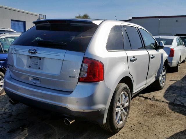 2FMDK3JC2BBA81148 - 2011 FORD EDGE SEL SILVER photo 4