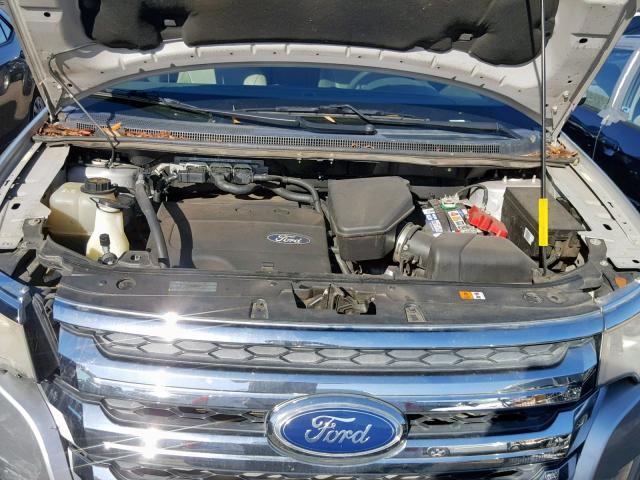 2FMDK3JC2BBA81148 - 2011 FORD EDGE SEL SILVER photo 7