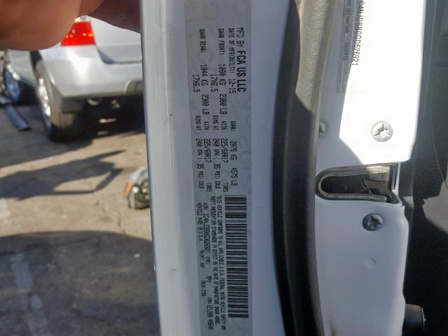 1C4NJDBB0GD626921 - 2016 JEEP COMPASS SP أبيض صورة 10