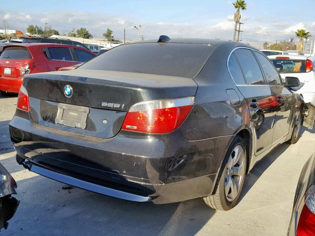 WBANE53526CK83744 - 2006 BMW 525 I BLACK photo 4