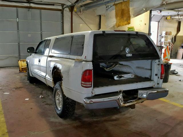 1B7GG22N4YS659133 - 2000 DODGE DAKOTA WHITE photo 3