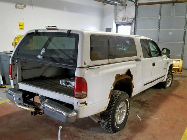 1B7GG22N4YS659133 - 2000 DODGE DAKOTA WHITE photo 4