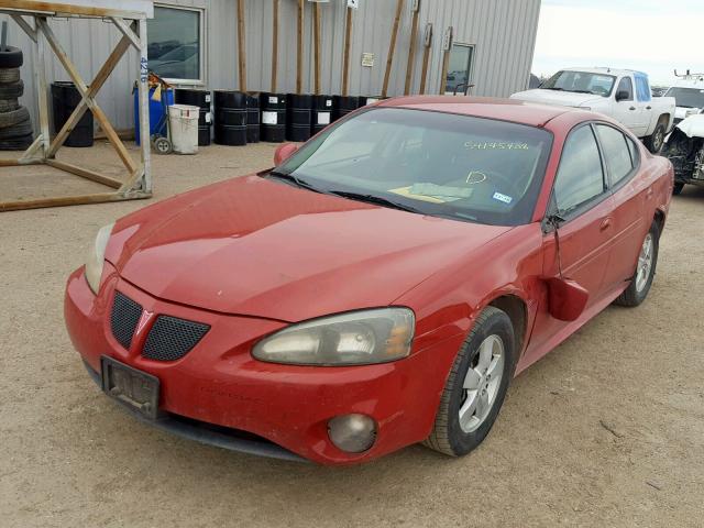 2G2WP552181140785 - 2008 PONTIAC GRAND PRIX წითელი ფოტო 2