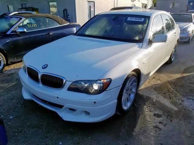 WBAHL83506DT02516 - 2006 BMW 750 I WHITE photo 2