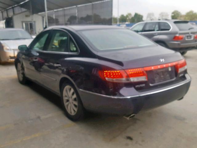 KMHFC46F17A182599 - 2007 HYUNDAI AZERA SE BURGUNDY photo 3