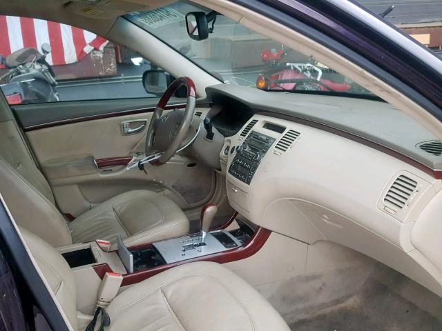 KMHFC46F17A182599 - 2007 HYUNDAI AZERA SE BURGUNDY photo 5