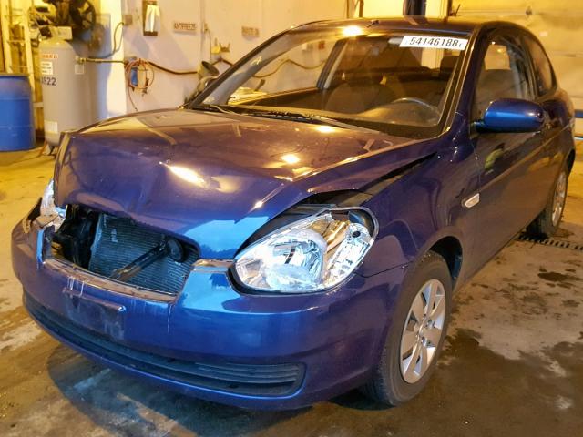 KMHCM3AC1AU163726 - 2010 HYUNDAI ACCENT BLU BLUE photo 2