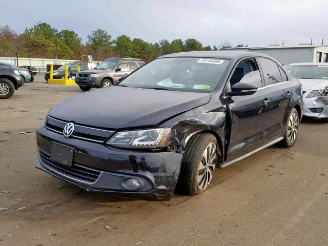 3VW637AJ4DM302375 - 2013 VOLKSWAGEN JETTA HYBR BLACK photo 2