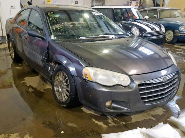 1C3EL56R94N392327 - 2004 CHRYSLER SEBRING LX GRAY photo 1