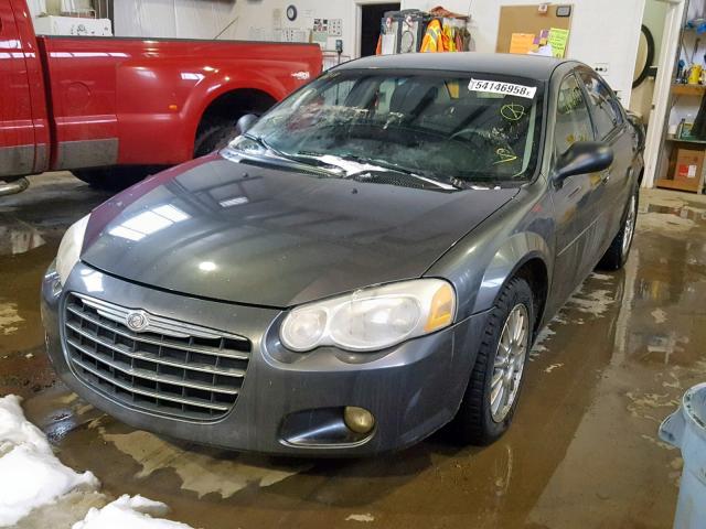 1C3EL56R94N392327 - 2004 CHRYSLER SEBRING LX GRAY photo 2