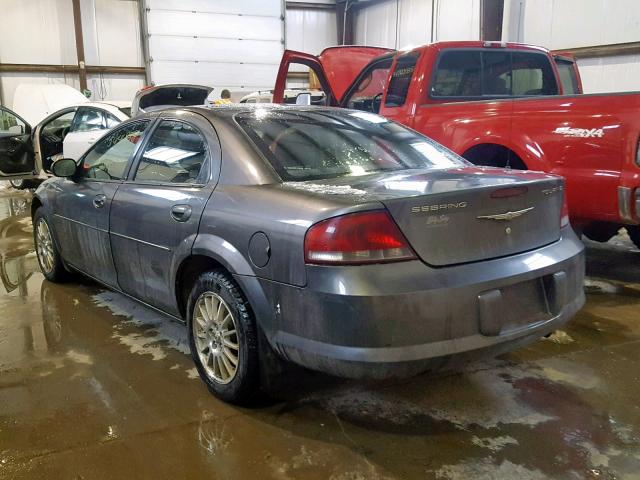 1C3EL56R94N392327 - 2004 CHRYSLER SEBRING LX GRAY photo 3