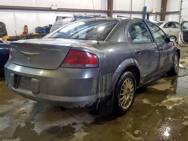 1C3EL56R94N392327 - 2004 CHRYSLER SEBRING LX GRAY photo 4