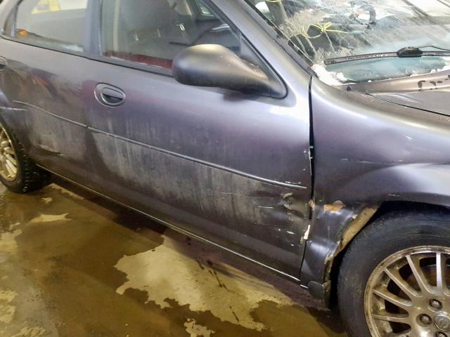 1C3EL56R94N392327 - 2004 CHRYSLER SEBRING LX GRAY photo 9