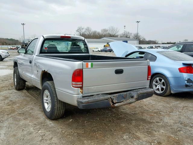 1B7GG26X01S271740 - 2001 DODGE DAKOTA SILVER photo 3