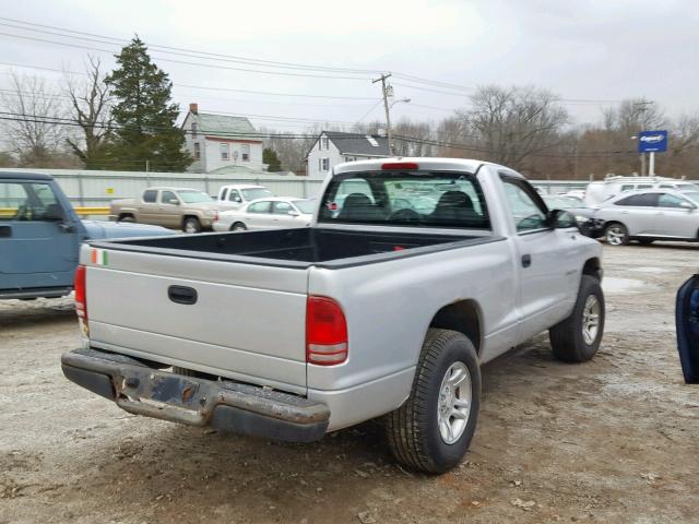 1B7GG26X01S271740 - 2001 DODGE DAKOTA SILVER photo 4