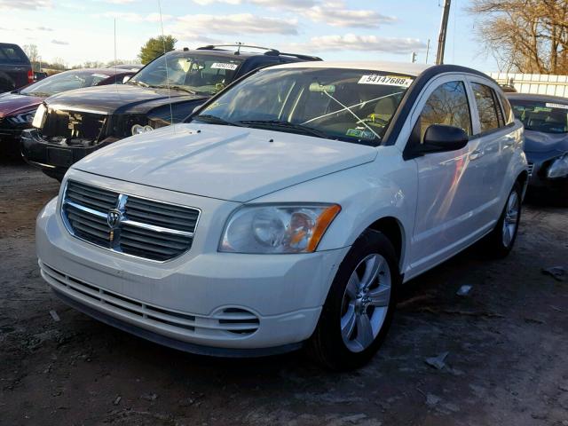 1B3CB4HA8AD571775 - 2010 DODGE CALIBER SX WHITE photo 2