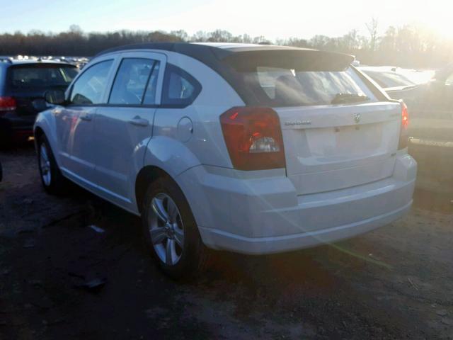 1B3CB4HA8AD571775 - 2010 DODGE CALIBER SX WHITE photo 3