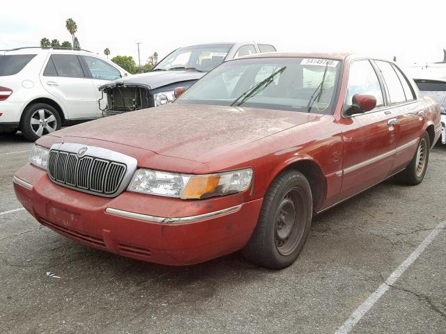 2MEFM75W7WX672425 - 1998 MERCURY GRAND MARQ RED photo 2