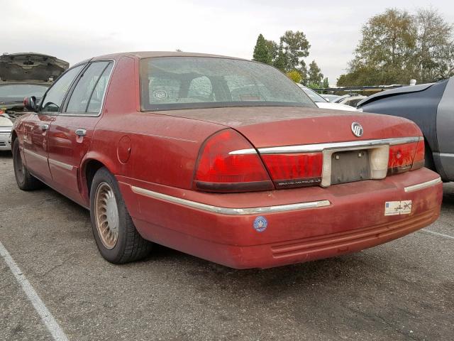 2MEFM75W7WX672425 - 1998 MERCURY GRAND MARQ RED photo 3