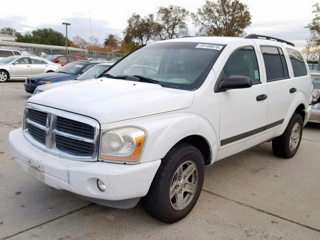 1D4HB48N96F135376 - 2006 DODGE DURANGO SL WHITE photo 2